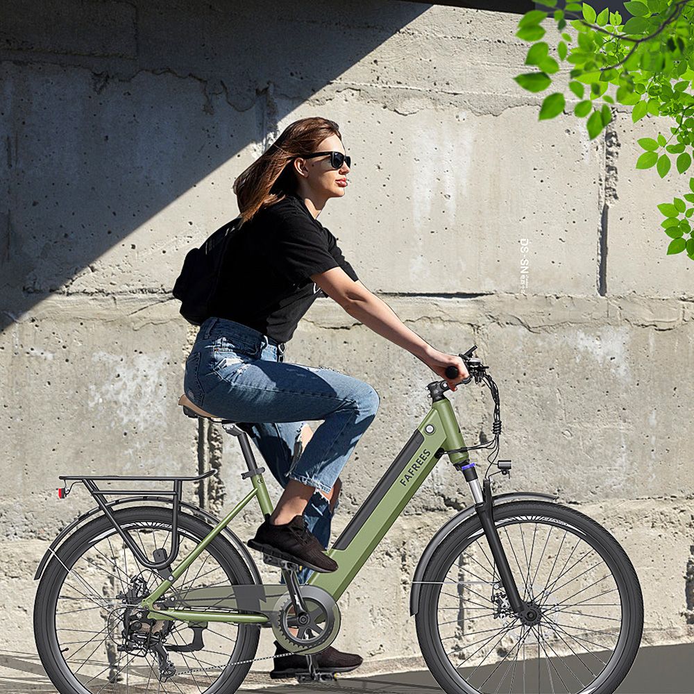 Bicicletta elettrica da città FAREES F26 Pro Step-by-Step 26'' Verde