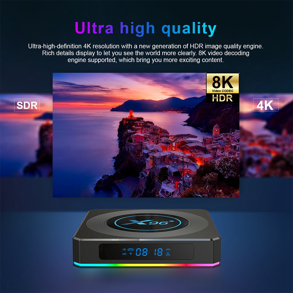 X96 X4 Android 11 Amlogic S905X4 8K HDR 4GB / 32GB TV-BOX