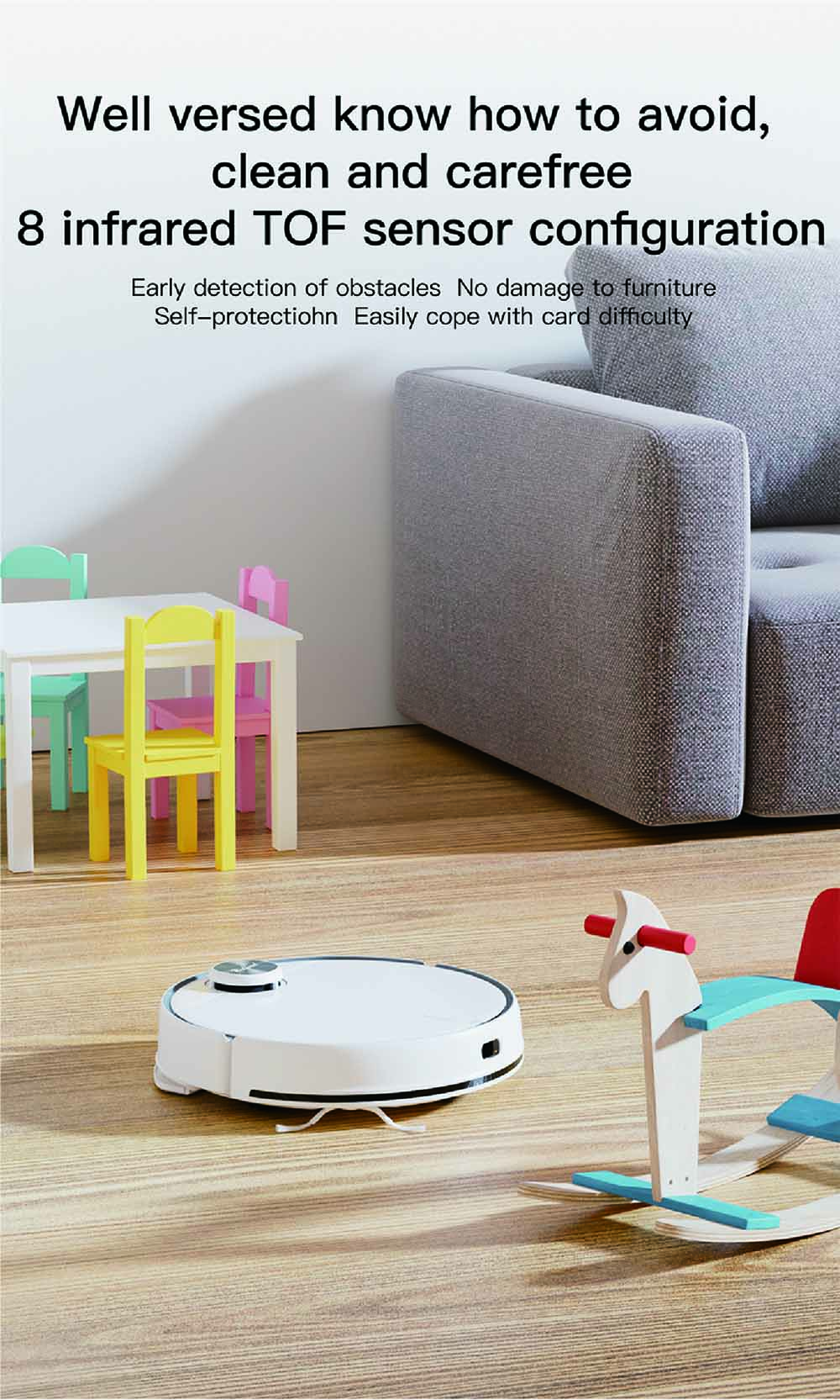 Redroad G10 2800pa Sweeping Mopping Robot, 450ml Self-cleaning Robot Vacuum Cleaner, Obstacle Avoidance LDS Navigation