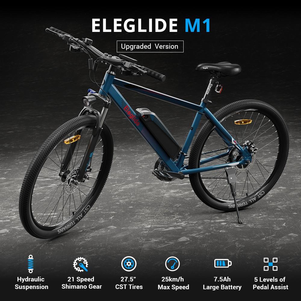 ELEGLIDE M1 Version Améliorée Vélo Électrique 7.5Ah 250W Moteur Bleu Foncé