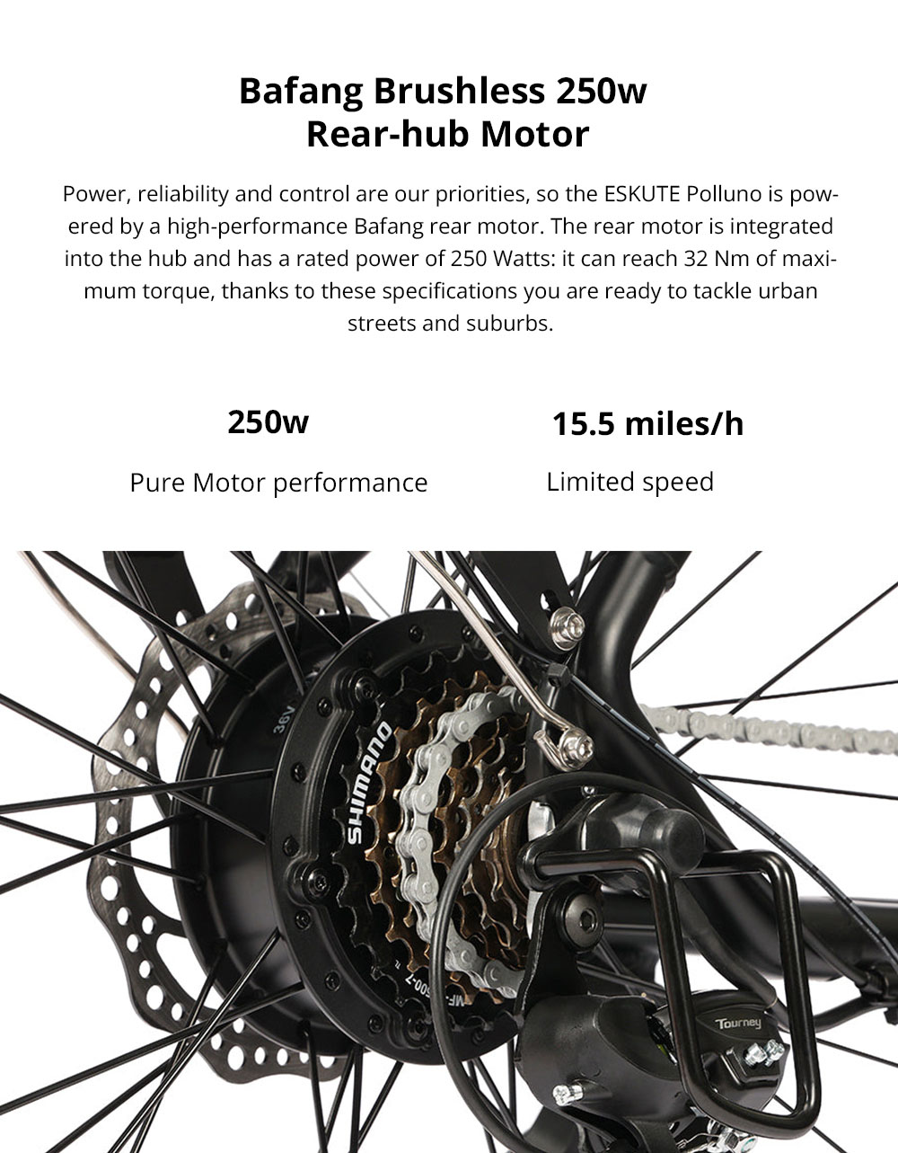 ESKUTE Polluno 27.5 inch 250W electric bike