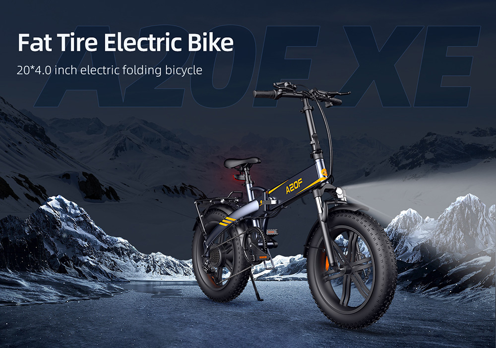ADO A20F XE 250W Electric Bike Folding Frame 7-Speed Gears Removable 10.4 AH Lithium-Ion Battery E-bike - White