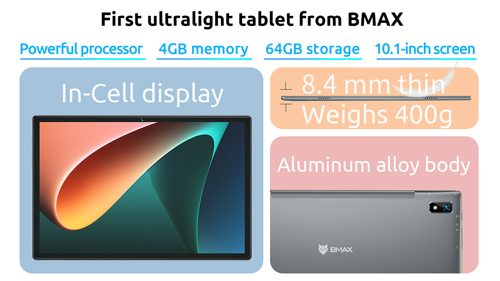 Tablet s obrazovkou BMAX MaxPad I10 Pro UNISOC T310 10.1
