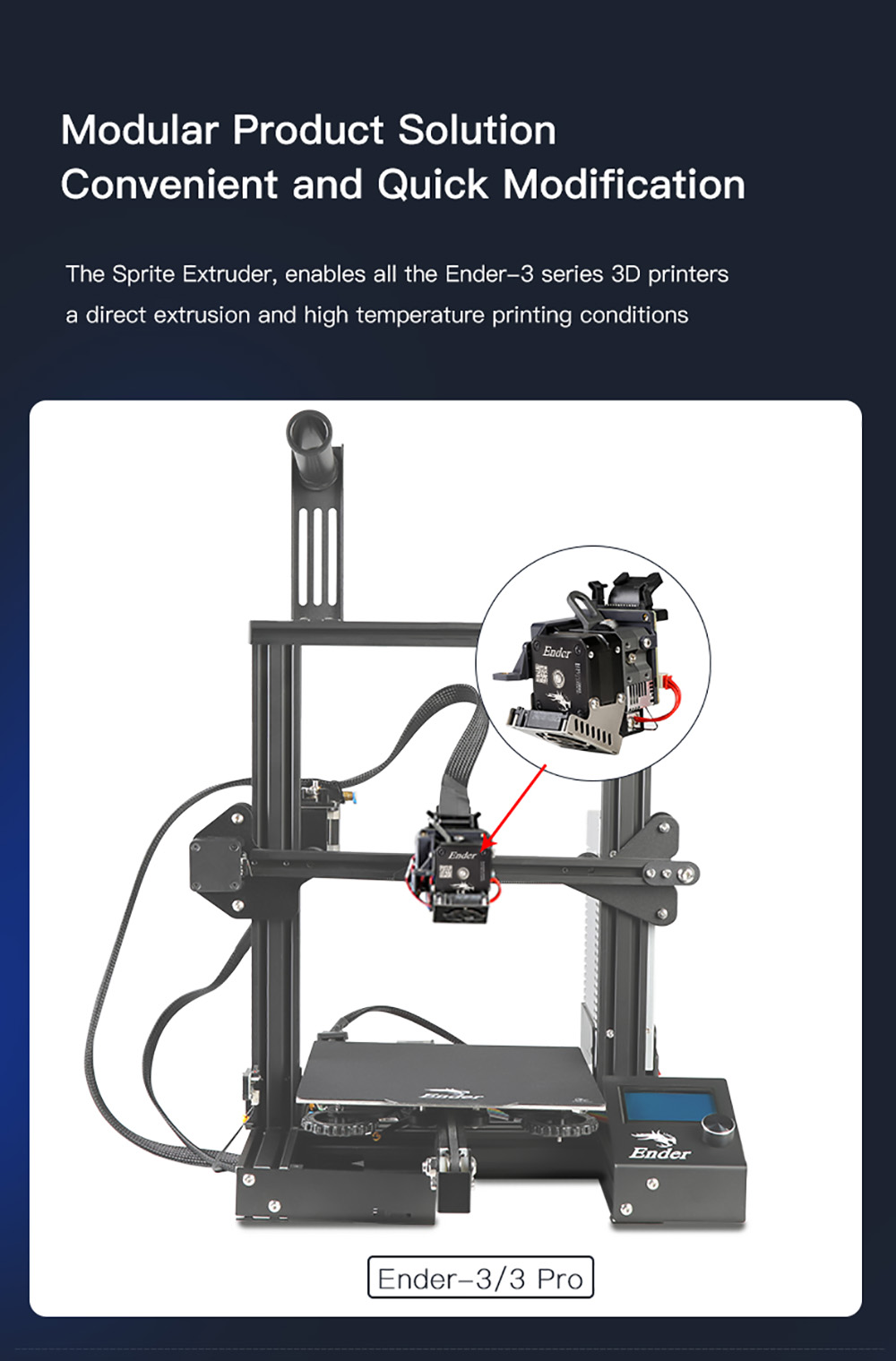 Kit de bricolage Creality Sprite Extruder Pro pour la série Creality Ender 3