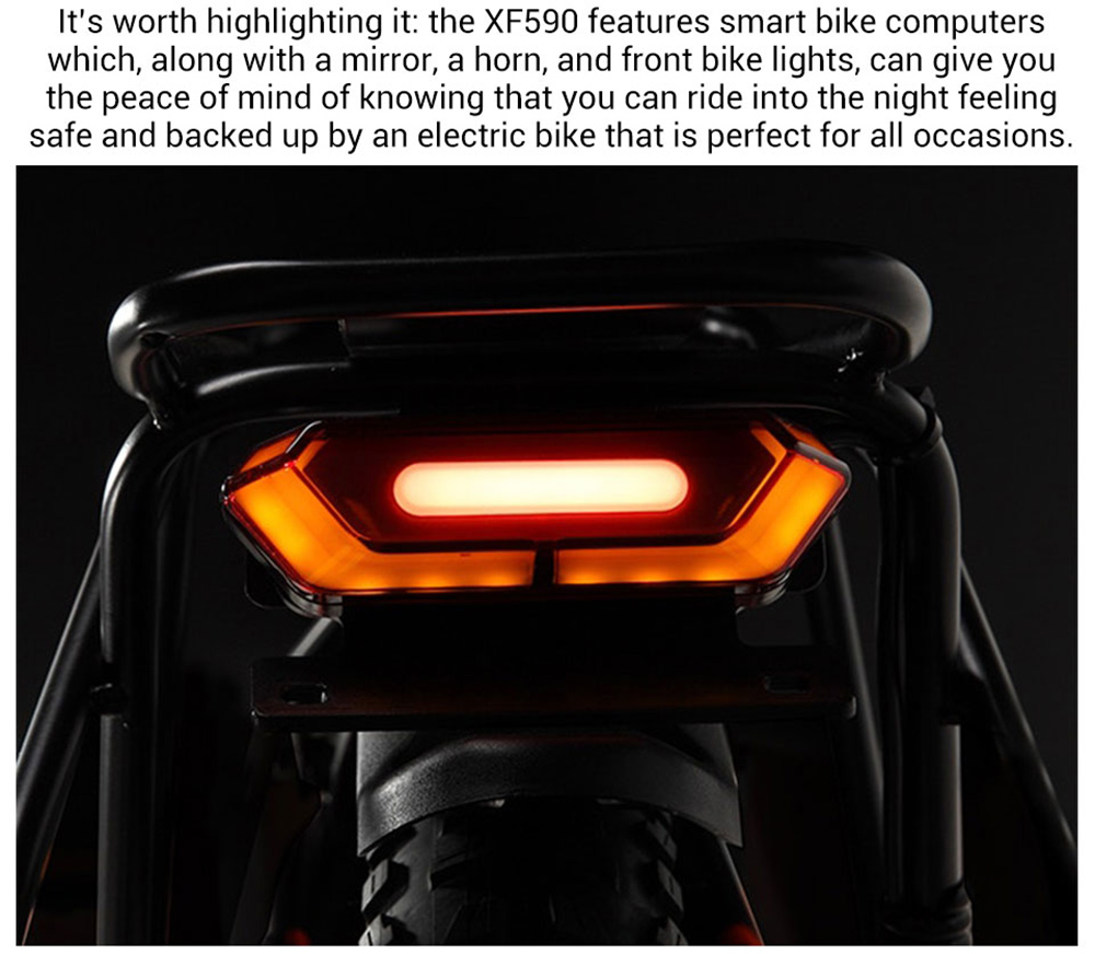 Cyrusher XF590 Folding Electric Bike 500W 48V 10 Ah Battery 7 Speed City E-bike - Orange