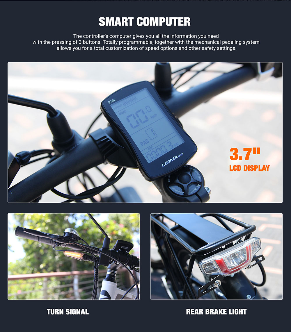 Cyrusher XF770 Folding Electric Bike 500W 48V 10 Ah Hidden Battery 7 Speed Mountain E-bike - Green