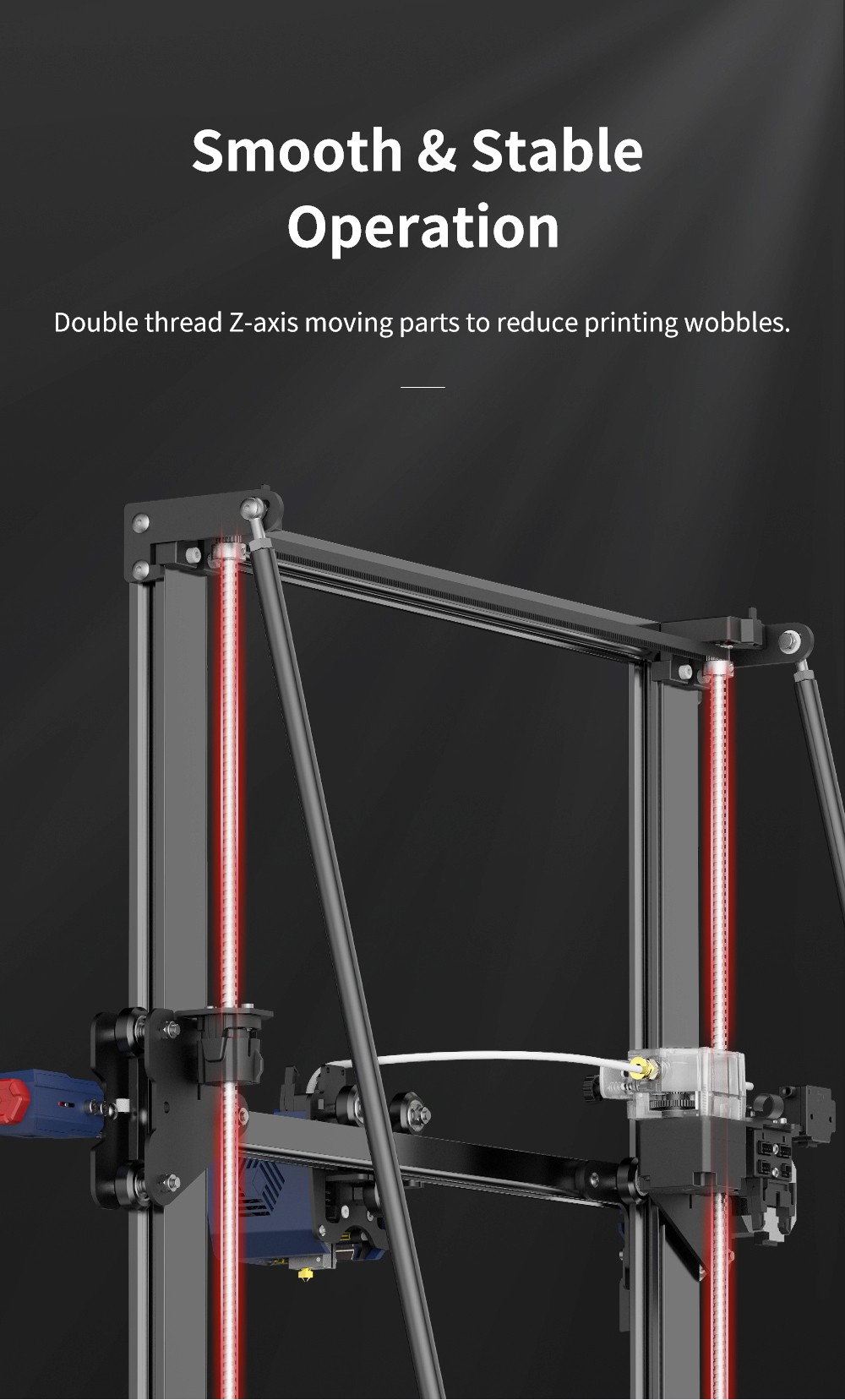 Anycubic Kobra Max 3D Drukarka, automatyczne poziomowanie, sterowniki krokowe, wyświetlacz 4.3 cala, rozmiar wydruku 450 x 400 x 400 mm