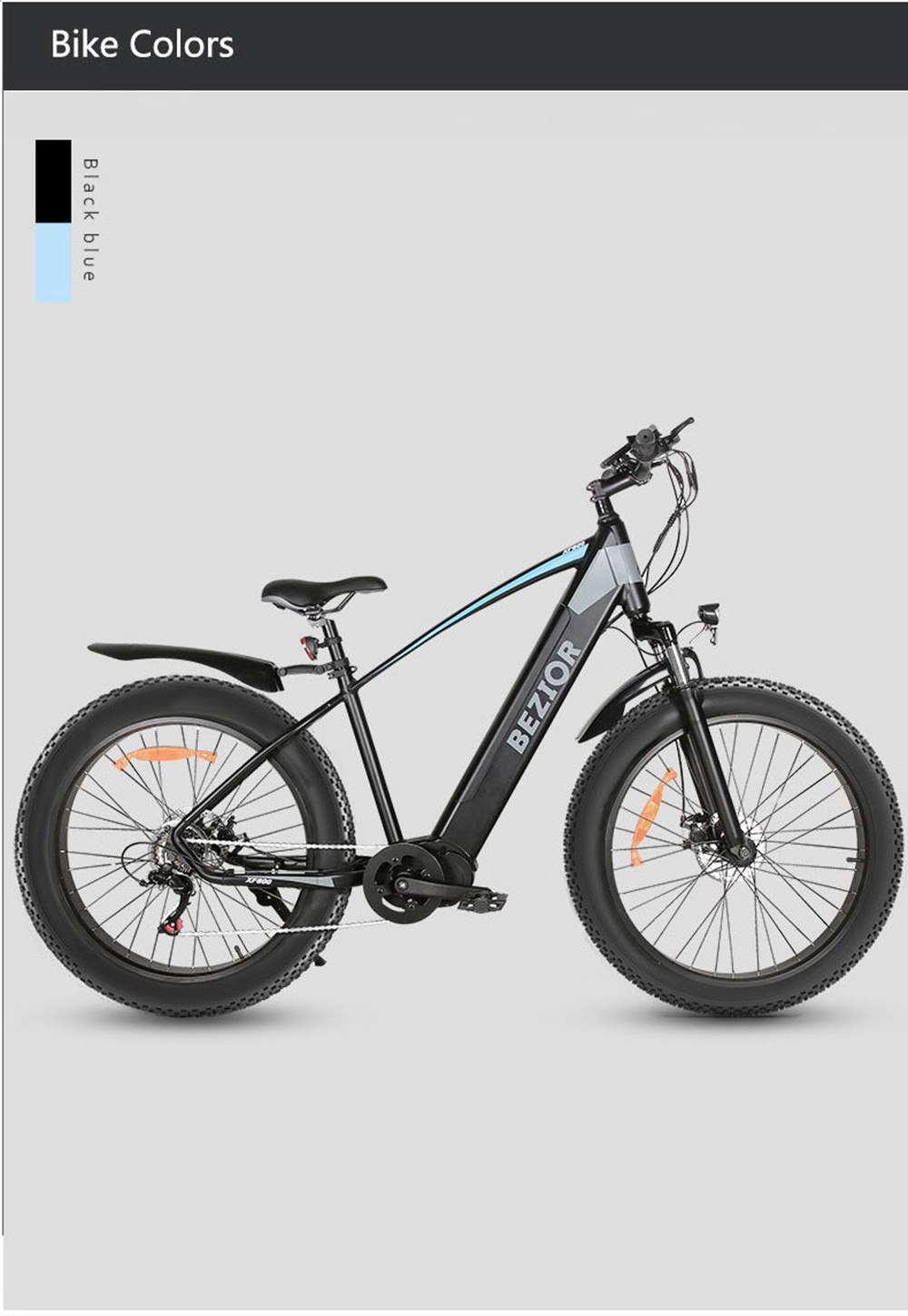 BEZIOR XF800 13Ah 48V 500W MID MOTOR Electric Bicycle 26inch 40km/h Max speed Max Load 90KG