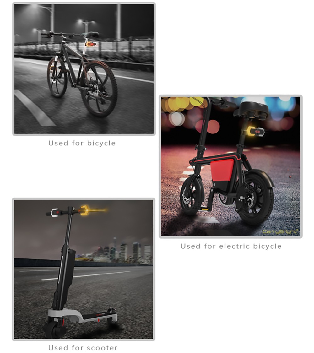 Draadloos fietsknipperlicht voor fiets en scooter