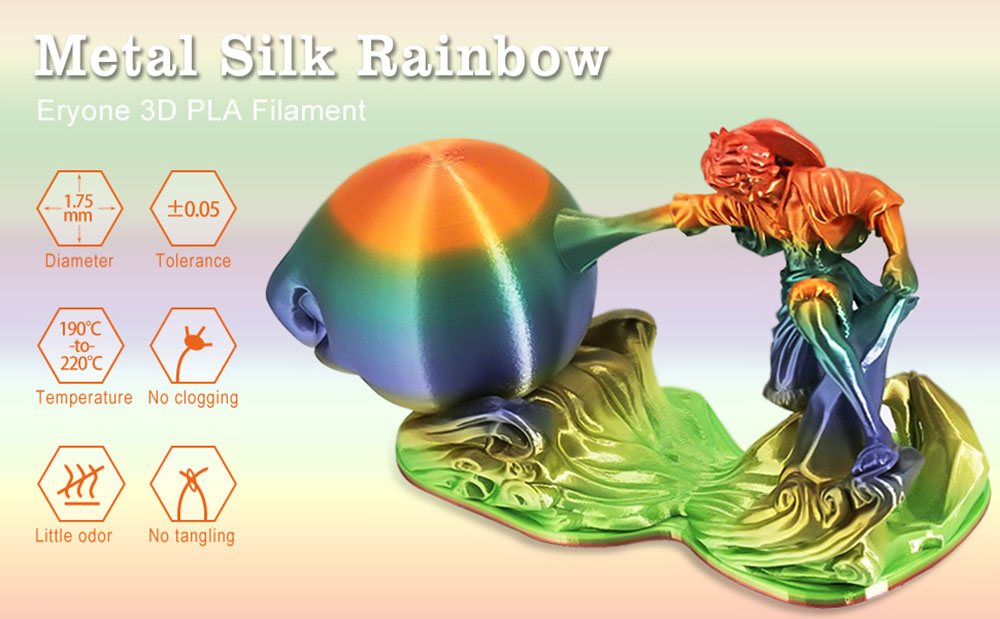 ERYONE Rainbow PLA Filament