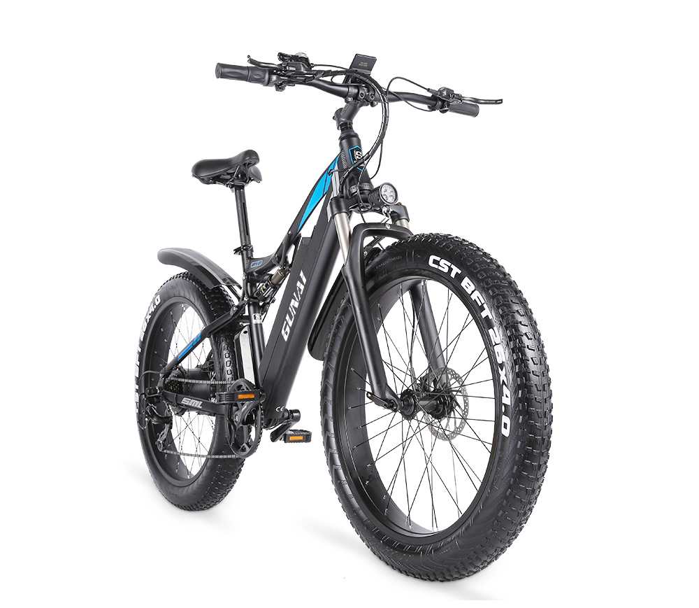 Bicicleta eléctrica GUNAI MX03 1000W 48V 17Ah 26 pulgadas 40Km/h Negro