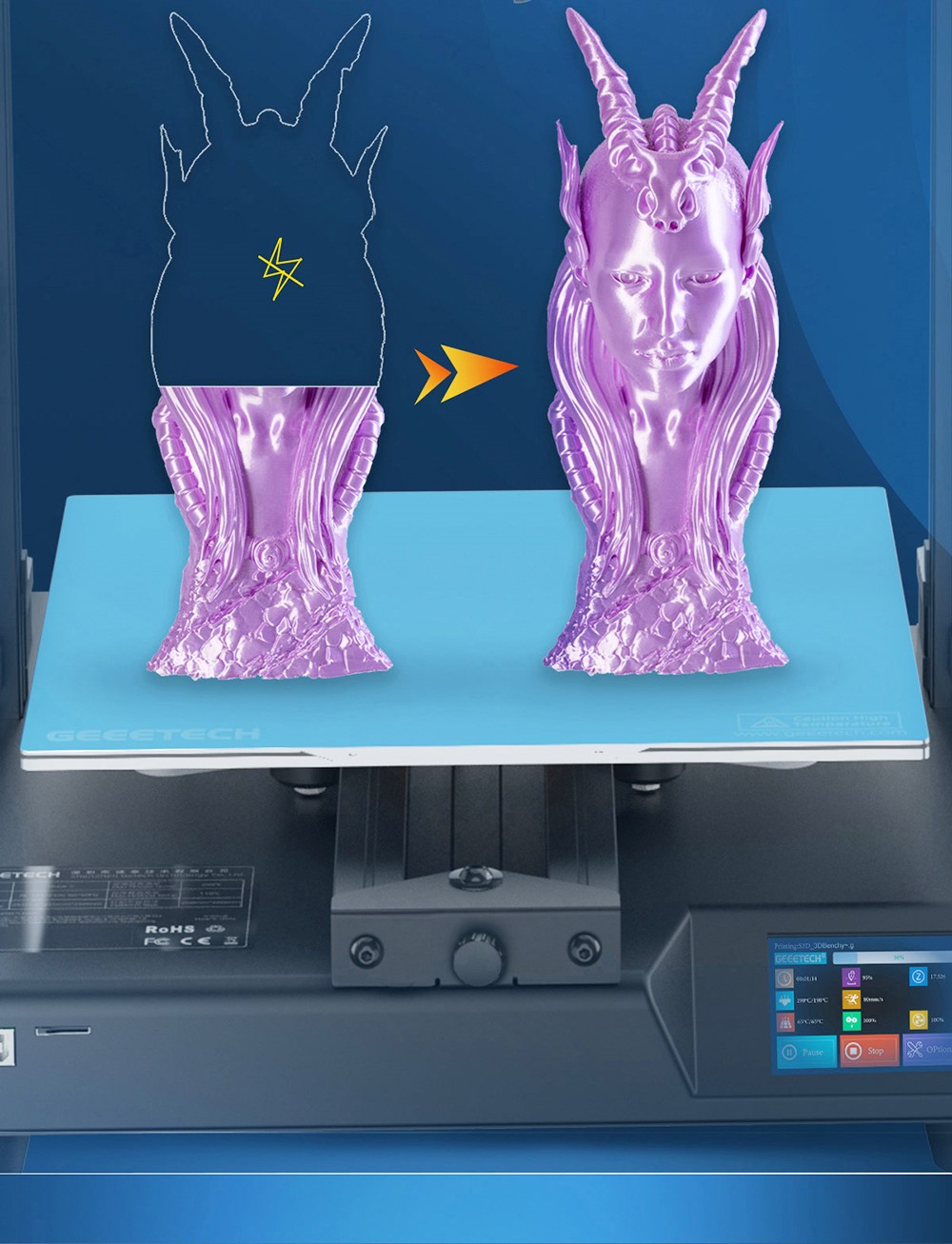 Stampante 3D Geeetech Mizar S