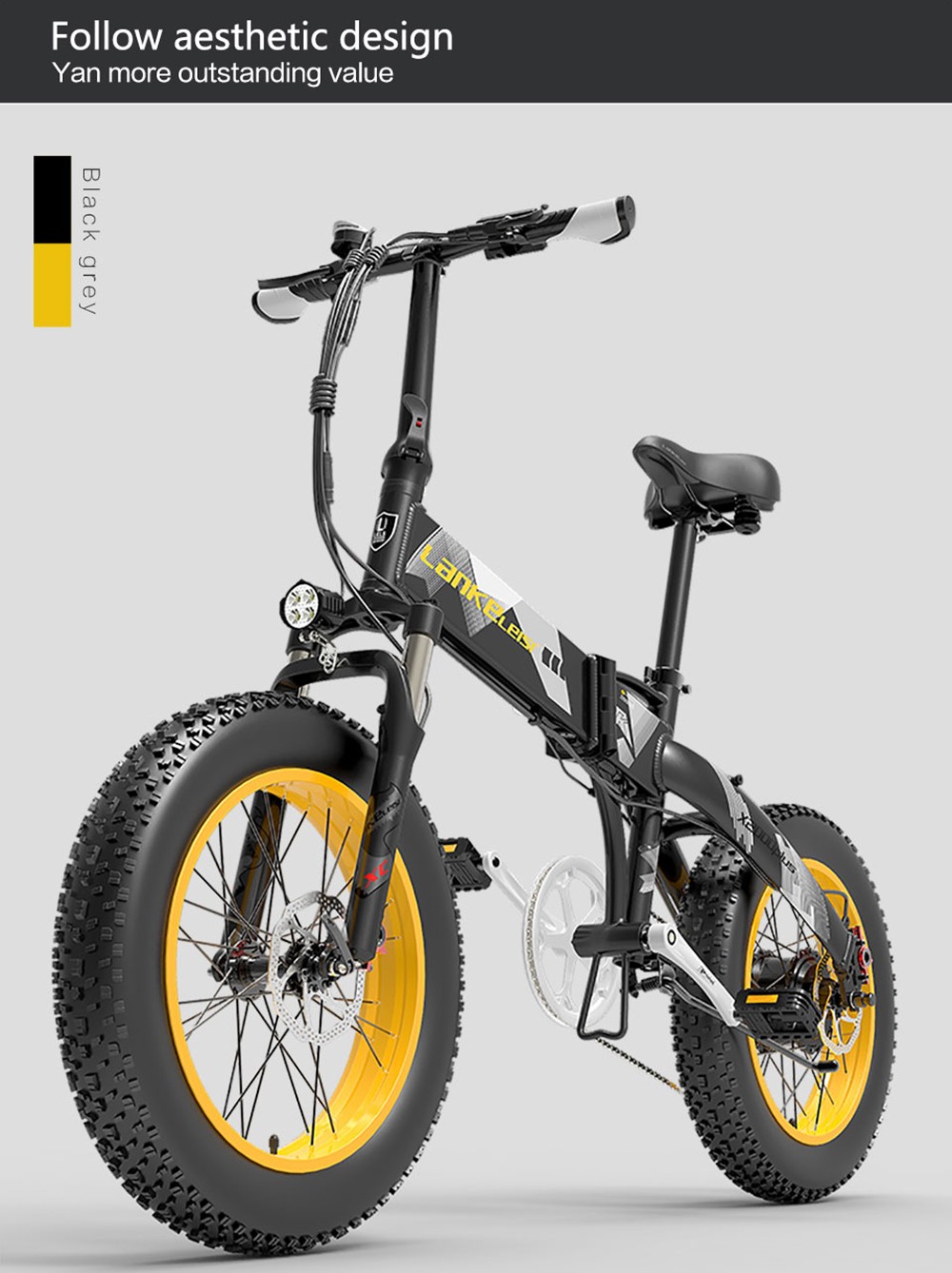 LANKELEISI X2000 PLUS 10.4Ah 48V 500W Moped Electric Bike Folding Bike 35km/h Max Speed Max Load 150kg - Red