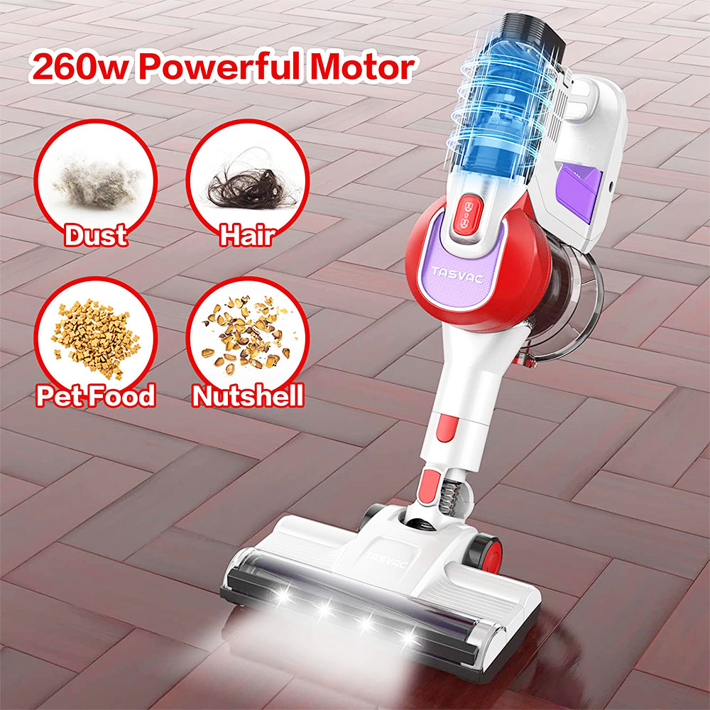 TASVAC S8 Cordless Vacuum Cleaner 23KPa Strong Suction with Washable HEPA Filter Suitable for Family Cars Pet Hair Carpe