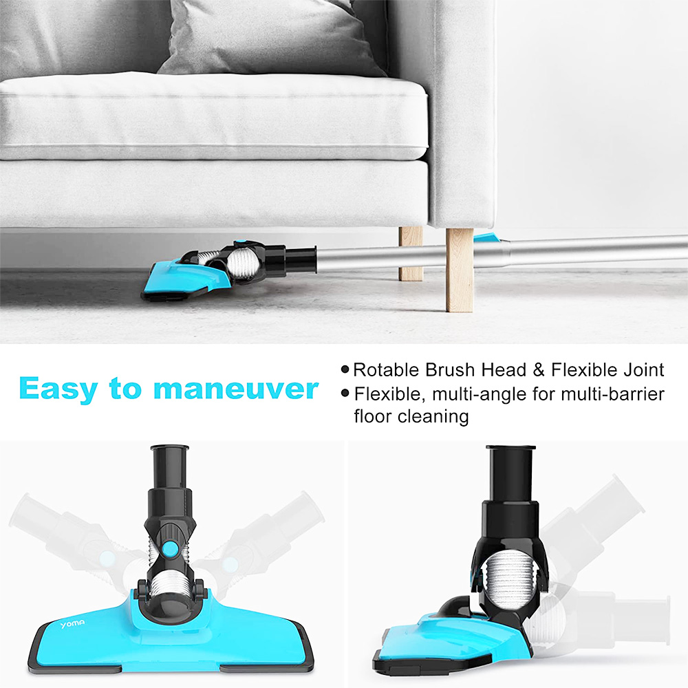 YOMA N3 Handheld Cordless Broom Vacuum Cleaner 17kPa Powerful Suction Power 6-in-1 Upright for Home Sofa Pets