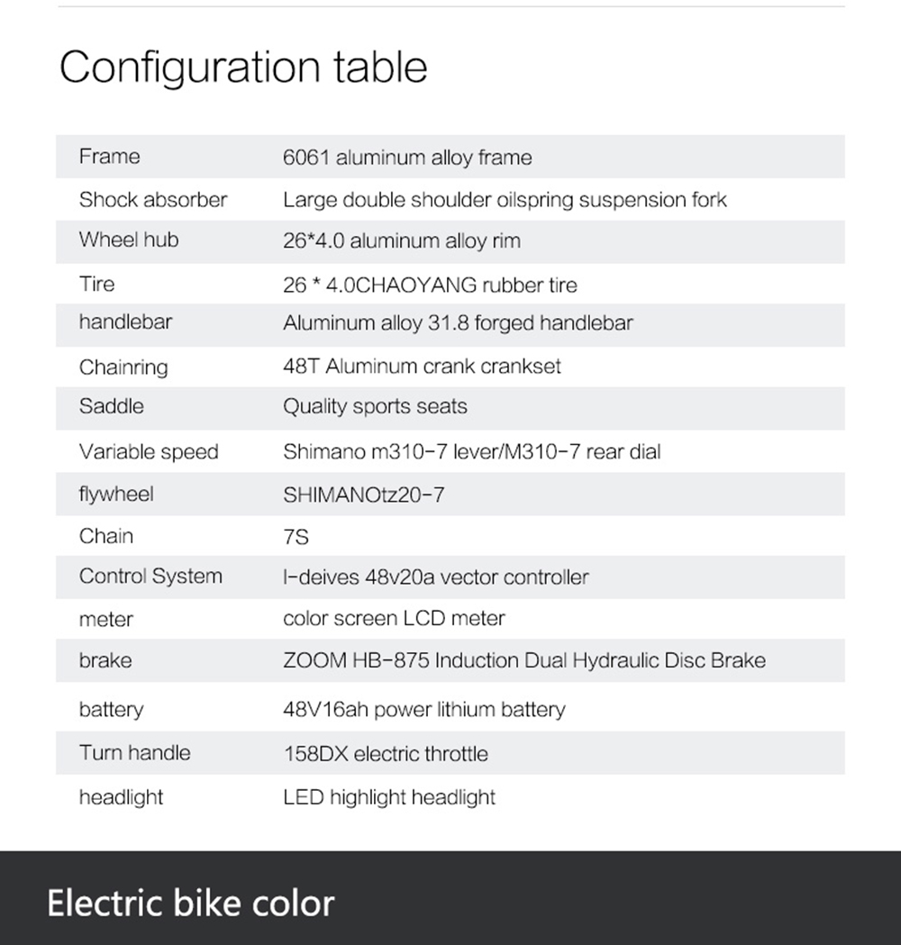 LANKELEISI RV700 16Ah 48V 1000W electric bike