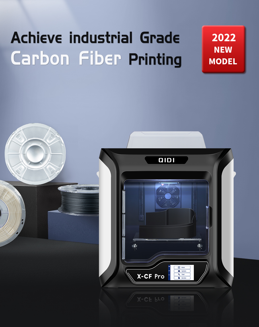 Imprimantă 3D QIDI TECH X-CF Pro de calitate industrială