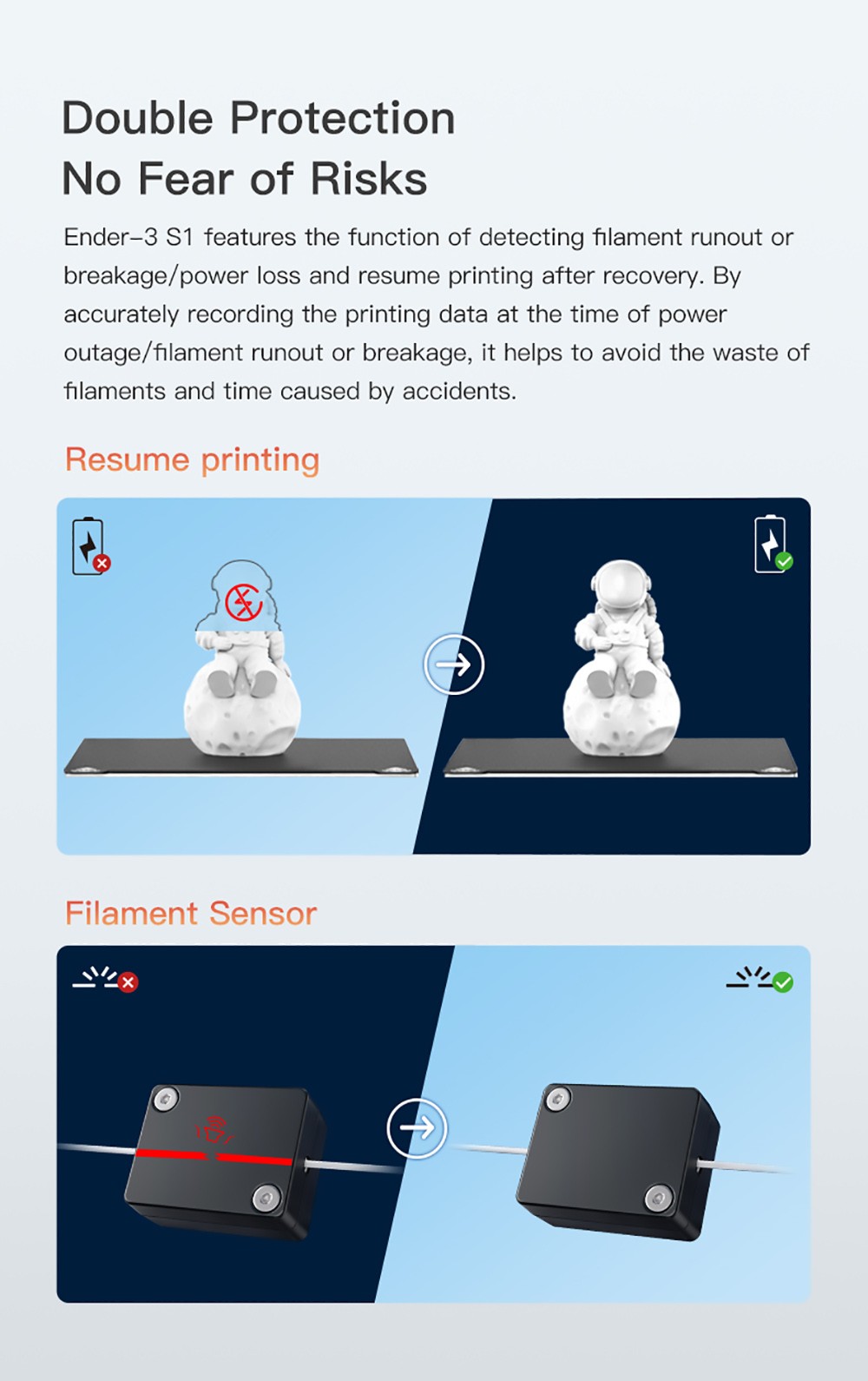 Drukarka 3D Creality Ender-3 S1 Sprite Dual Gear Direct Wytłaczarka