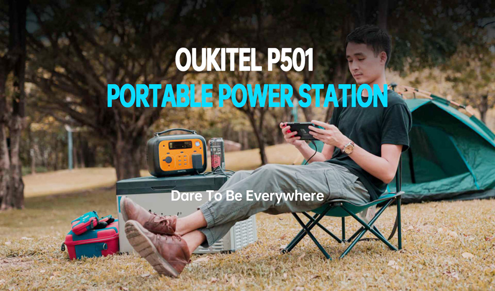Estação de energia portátil OUKITEL P501 505Wh 140400mAh - laranja