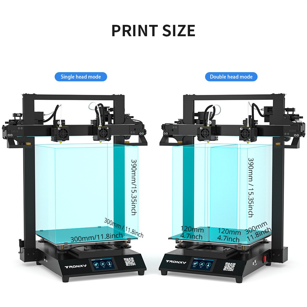 TRONXY Gemini S dubbele extruder 3D-printer