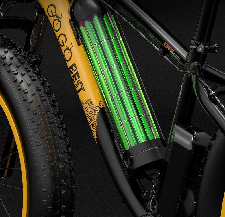Bicicletta elettrica GOGOBEST GF600 26x4,0 pollici 13Ah 1000W nero verde