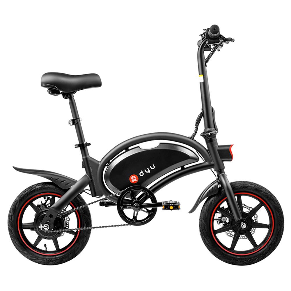 DYU D3F med pedalfällbar moped elcykel 14 tum svart