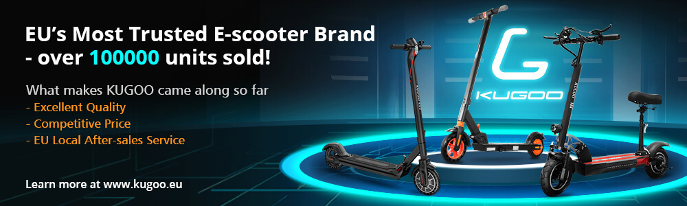 KUGOO G-BOOSTER Folding Electric Scooter Dual 800W Motors 3 Speed Modes Max 55km/h 10 Inch Tire - Black