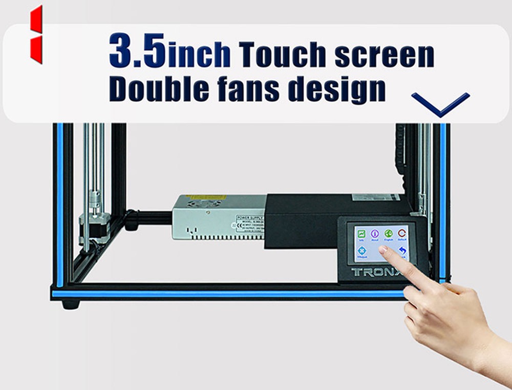 TRONXY X5SA 24V 3D Nyomtató 330 x 330 x 400 mm automatikus szintező izzószál-érzékelő Nyomtatás folytatása funkció