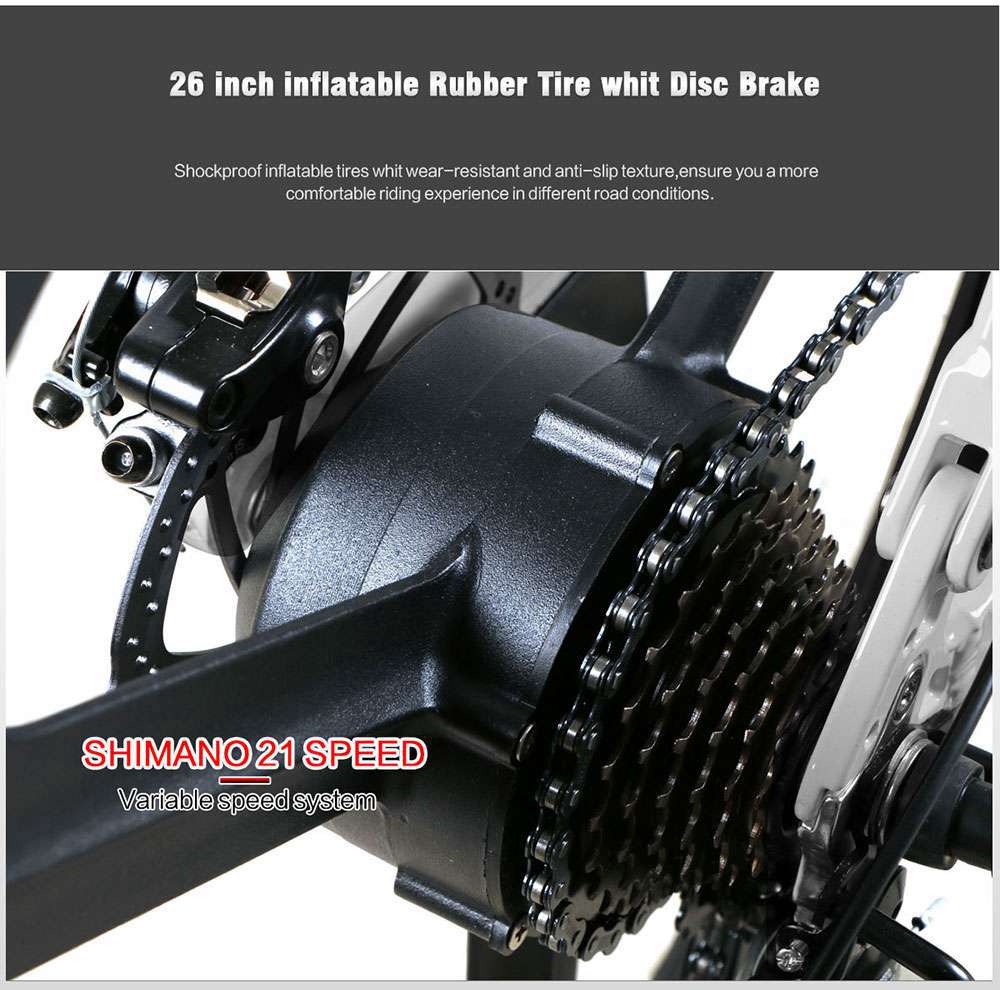Samebike LO26 Foldable Electric Bike 350W 35km/h Black