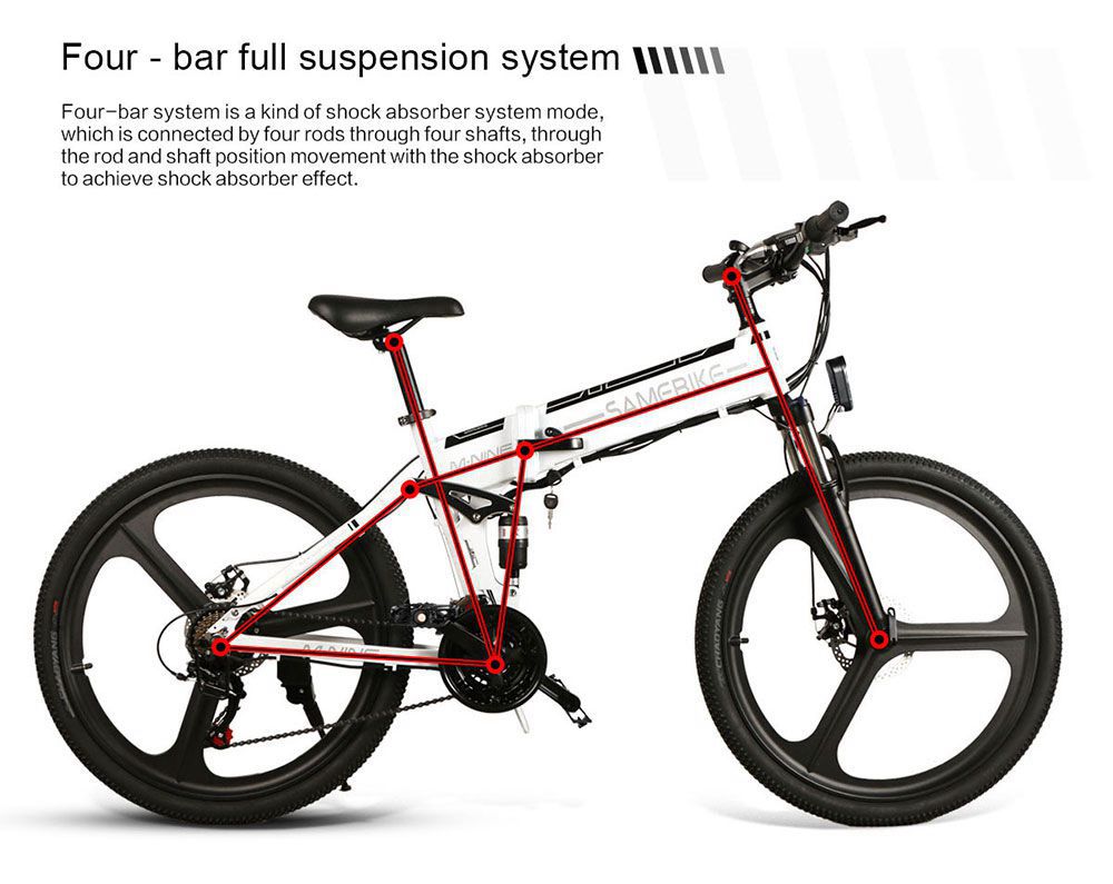 Samebike LO26 opvouwbare elektrische fiets 350W 35km/u zwart