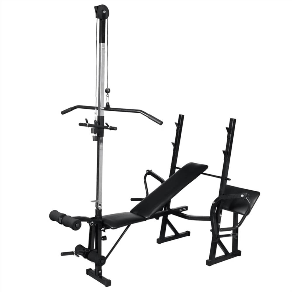 Bancă de antrenament cu suport de greutăți, gantere și set de gantere de 30,5 kg