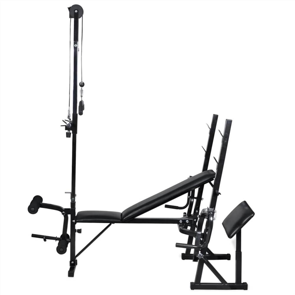 Workout bench with weight rack, dumbbells and 30.5 kg dumbbell set