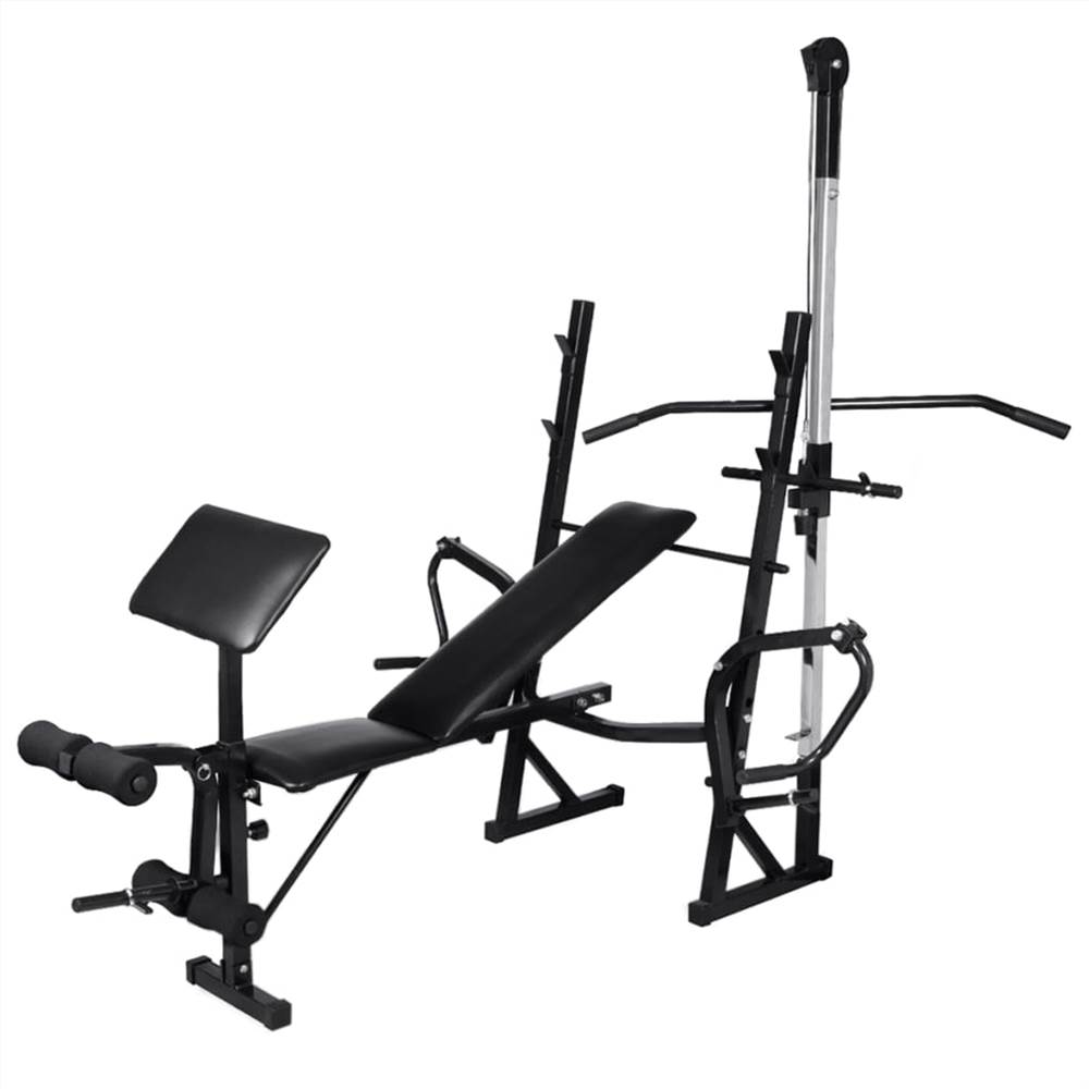 Bancă de antrenament cu suport de greutăți, gantere și set de gantere de 30,5 kg