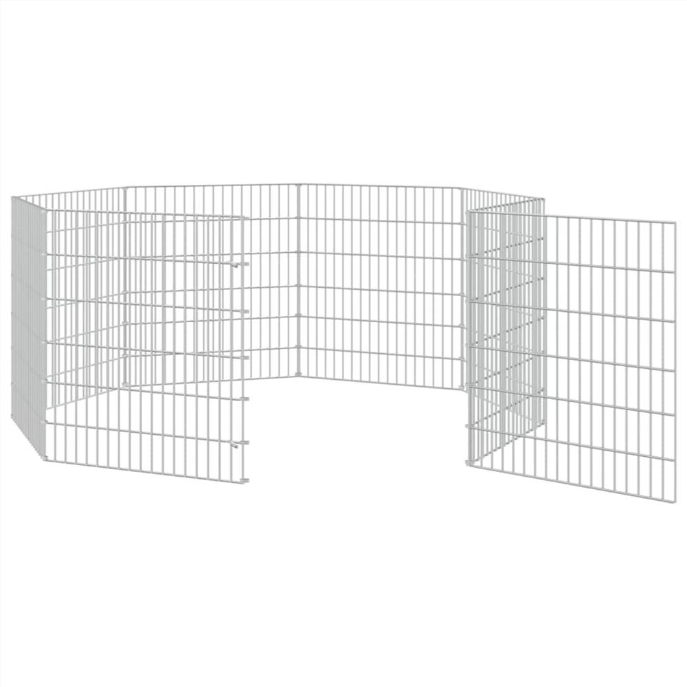 Cage Lapin 8 Panneaux 54x60 cm Fer Galvanisé
