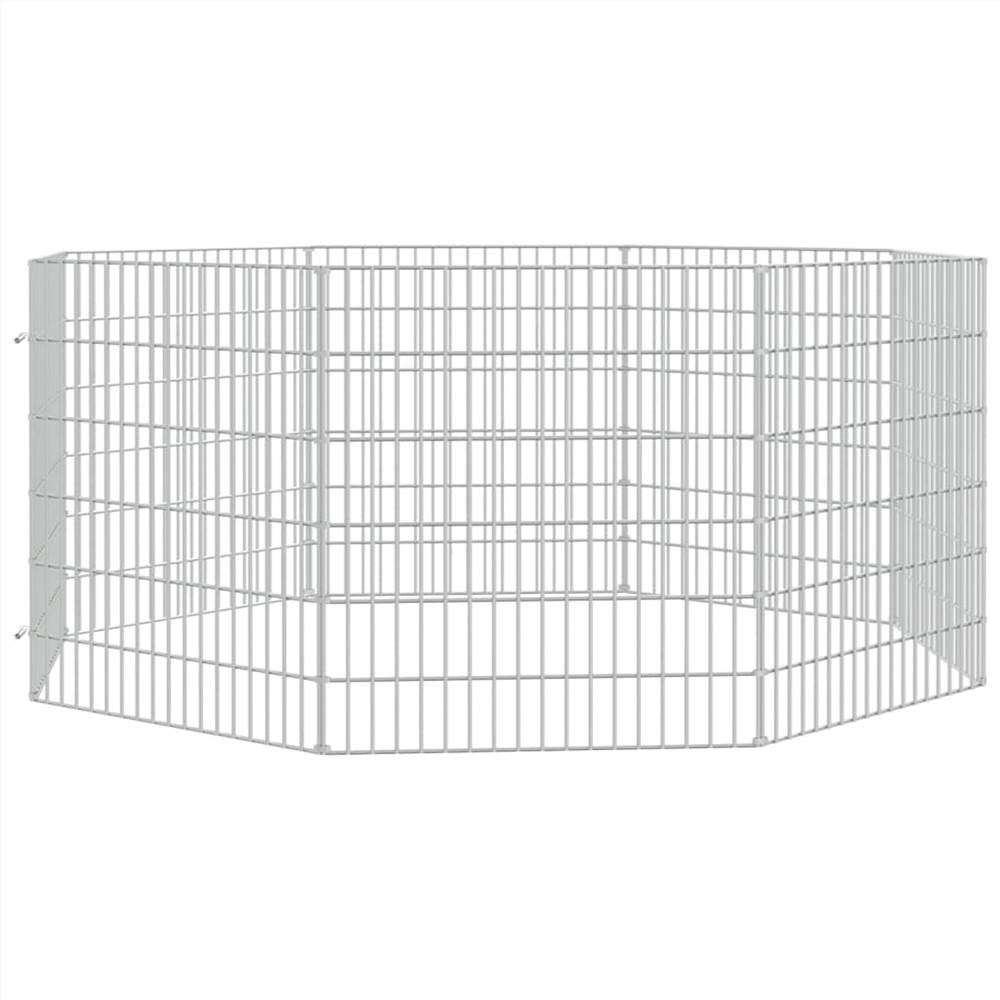 Rabbit Cage 8 Panels 54x60 cm Galvanized Iron