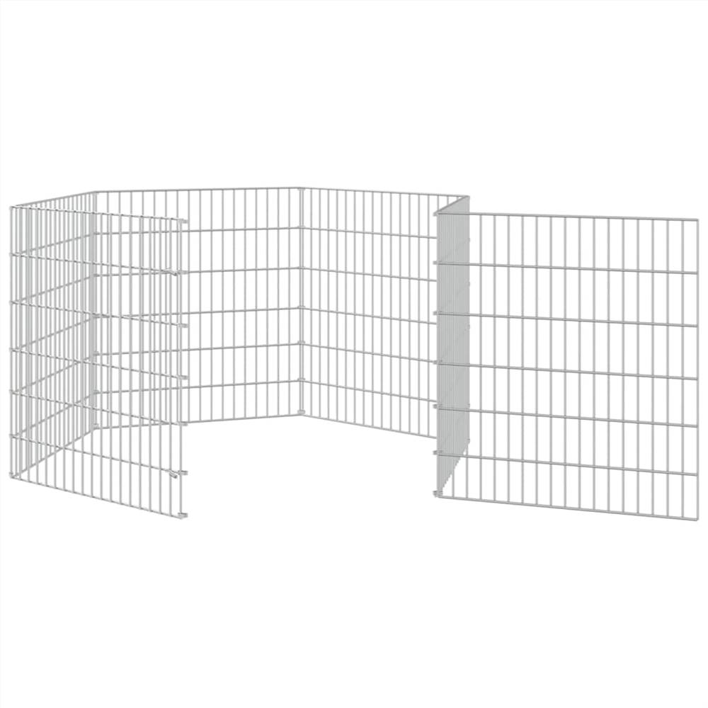 Rabbit Cage 6 Panels 54x60 cm Galvanized Iron