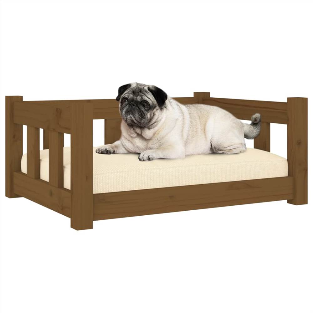 Κρεβάτι σκύλου Honey Brown 65,5x50,5x28 cm Μασίφ Ξύλο Πεύκο