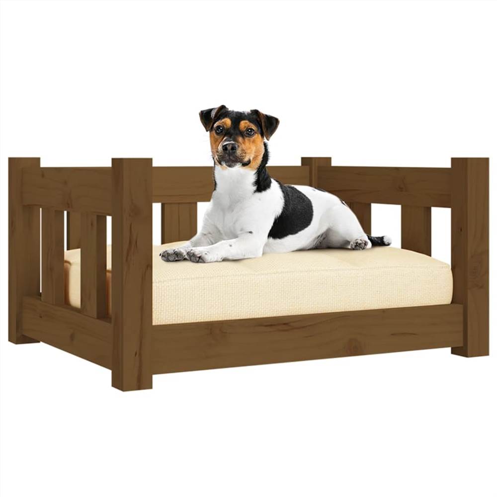 Κρεβάτι σκύλου Honey Brown 55,5x45,5x28 cm Μασίφ Ξύλο Πεύκο