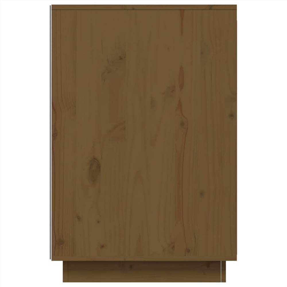 Honningbrunt Skrivebord 140x50x75 cm Massivt Træ Fyr
