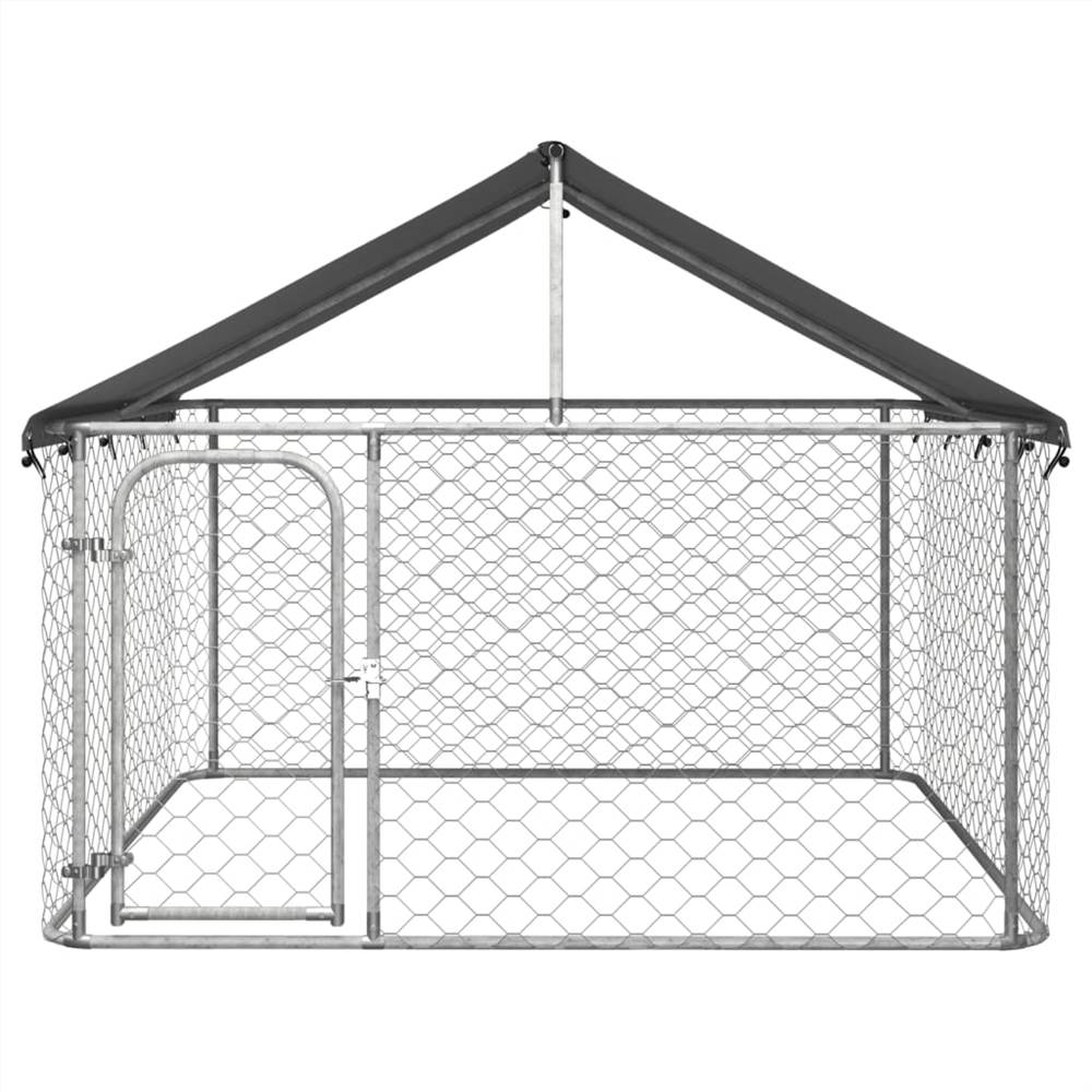 Outdoor kennel with roof 200x200x150 cm