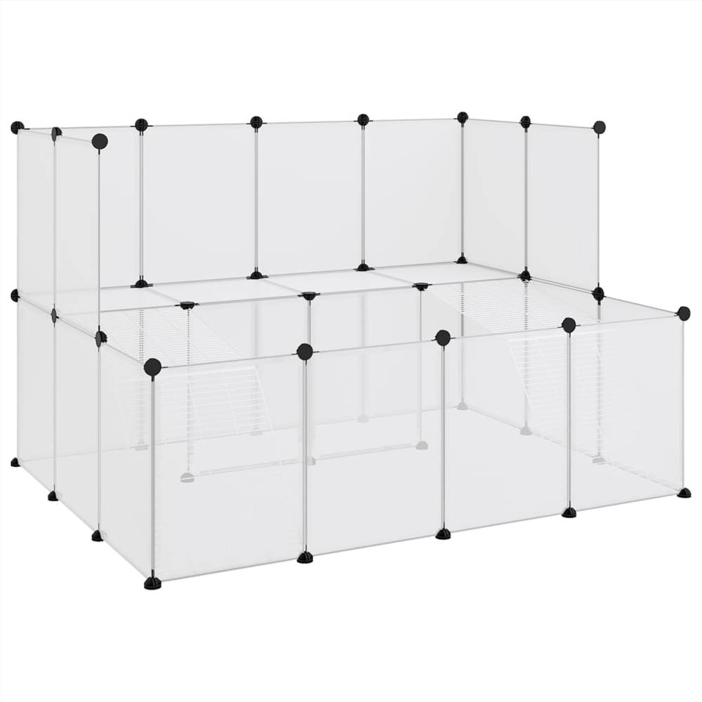 Transparent Small Animal Cage 143x107x93 cm PP and Steel