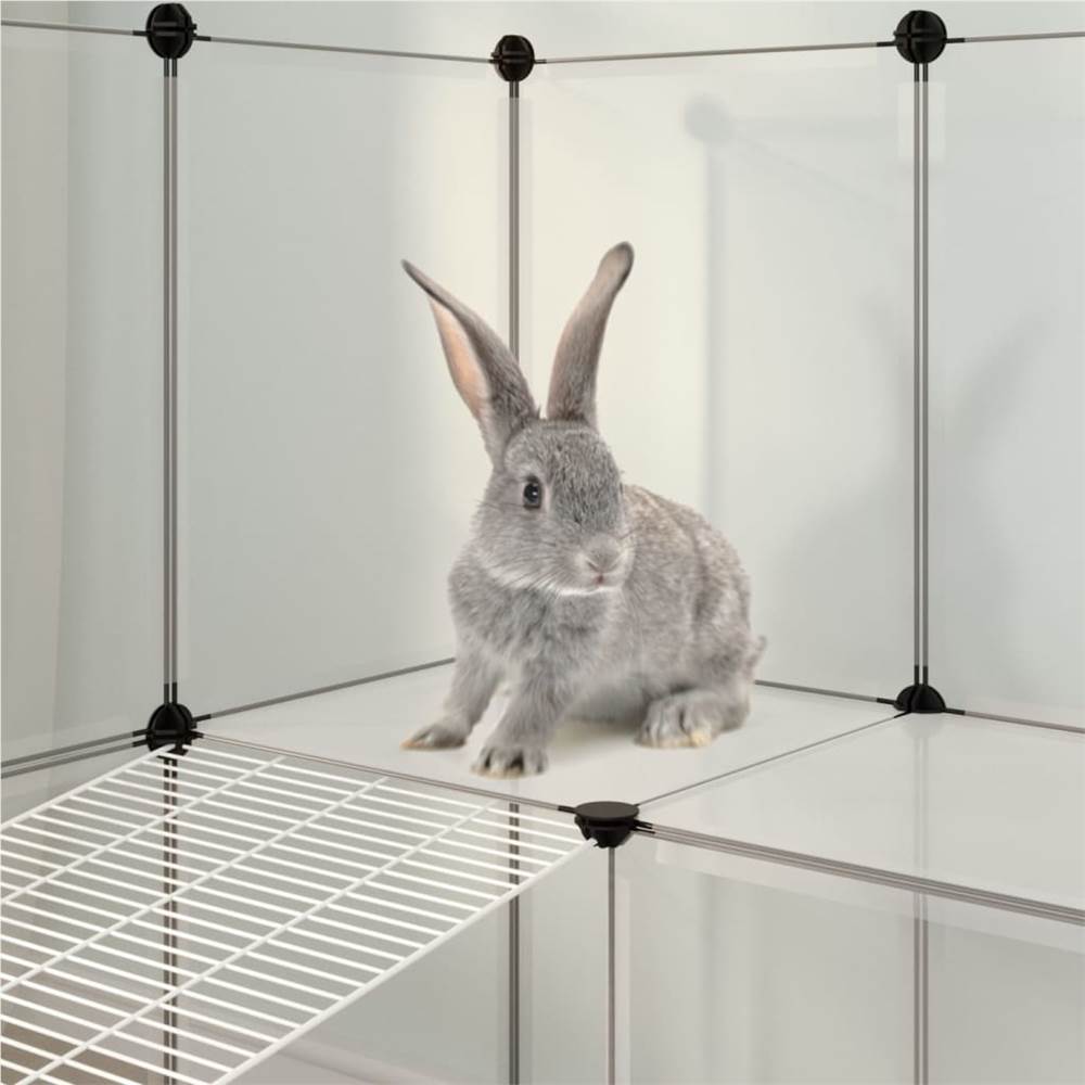 Transparent Small Animal Cage 142x74x93 cm PP and Steel