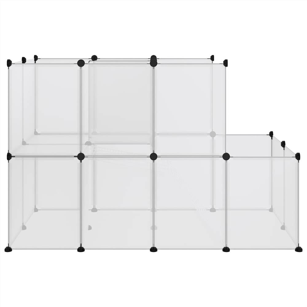 Transparent Small Animal Cage 142x74x93 cm PP and Steel