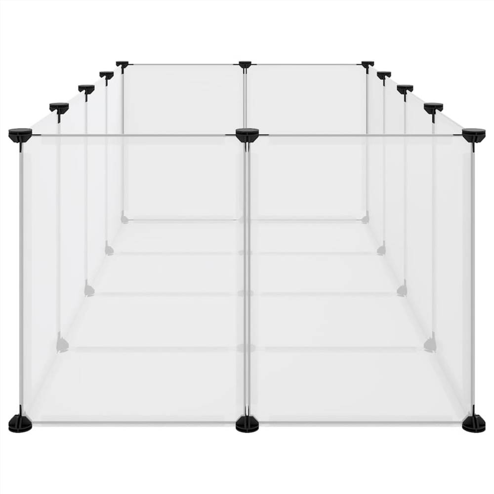 Cage Petits Animaux Transparente 144x74x46.5 cm PP et Acier