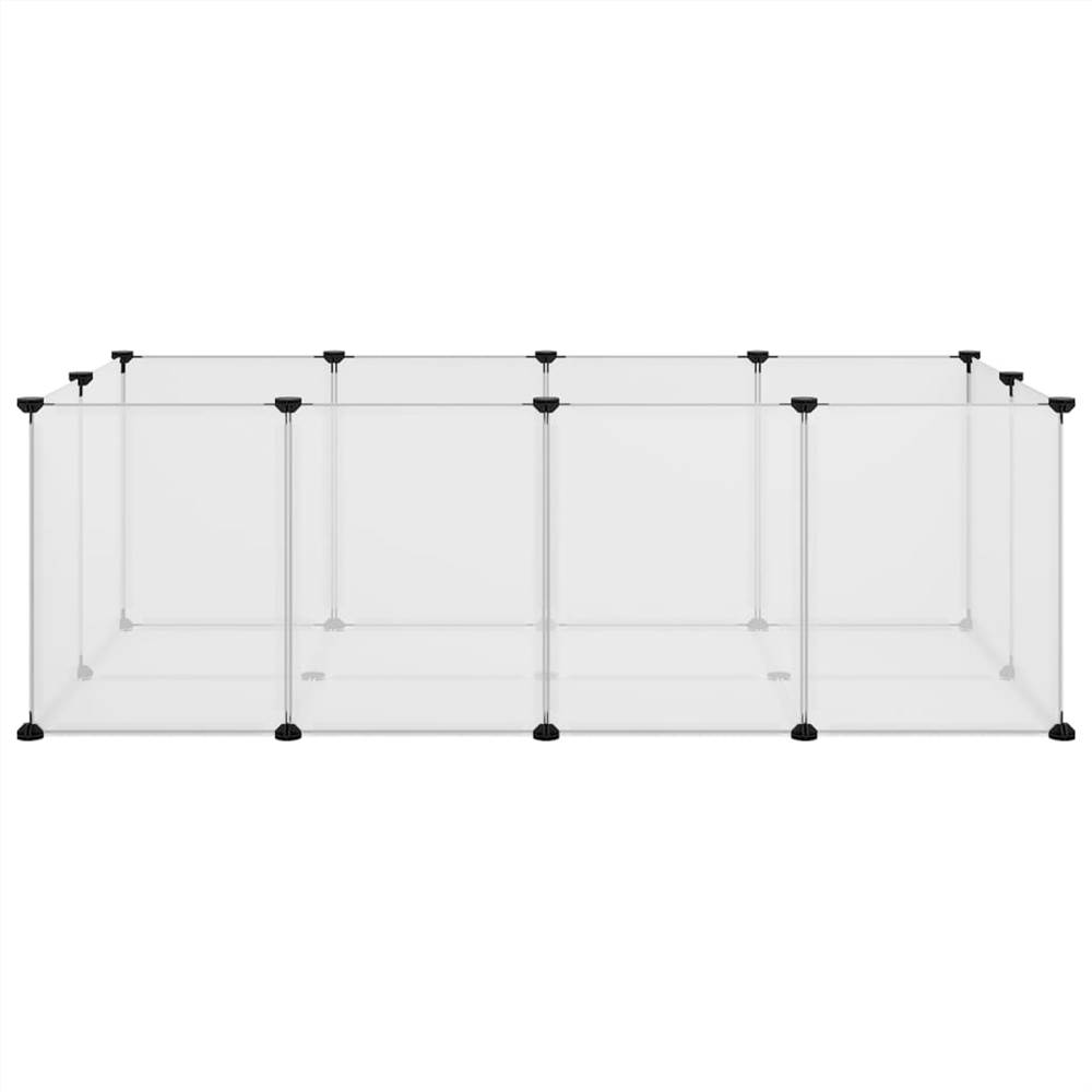 Transparenter Kleintierkäfig 144x74x46,5 cm PP und Stahl