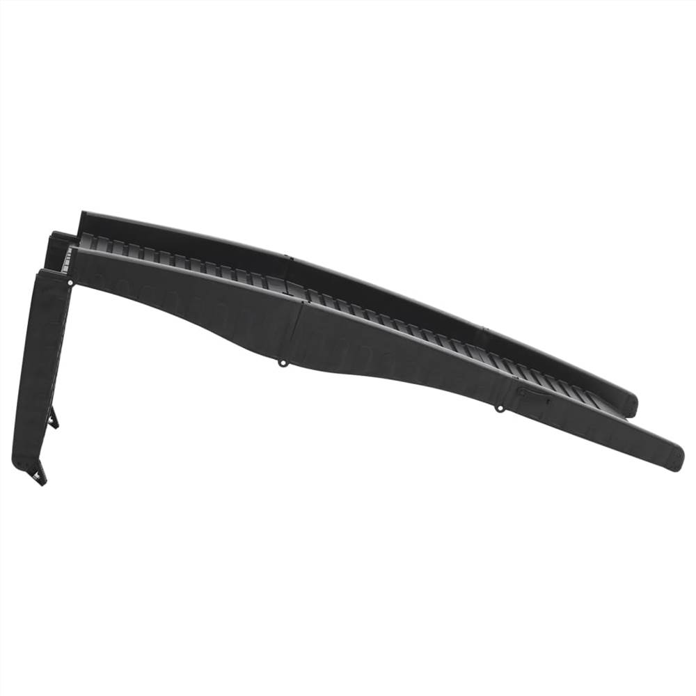 Foldable dog ramp Black 153x40x12.5 cm Plastic