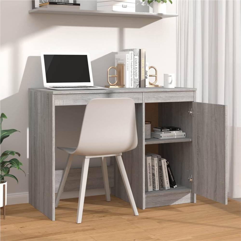 Sonoma Gray Desk 100x50x76 cm Engineered wood