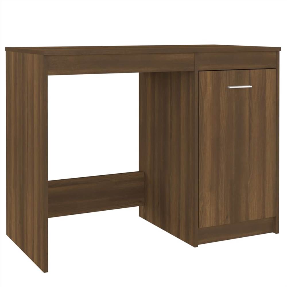 Hnědý dubový stůl 100x50x76 cm z umělého dřeva
