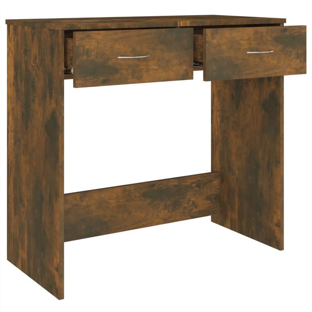 Smoked Oak Desk 80x40x75 cm Engineered Wood