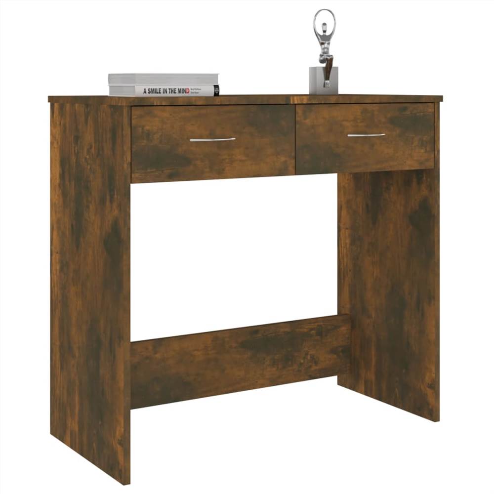 Smoked Oak Desk 80x40x75 cm Engineered Wood